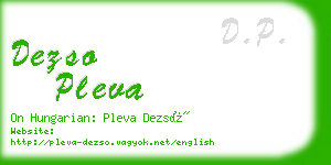 dezso pleva business card